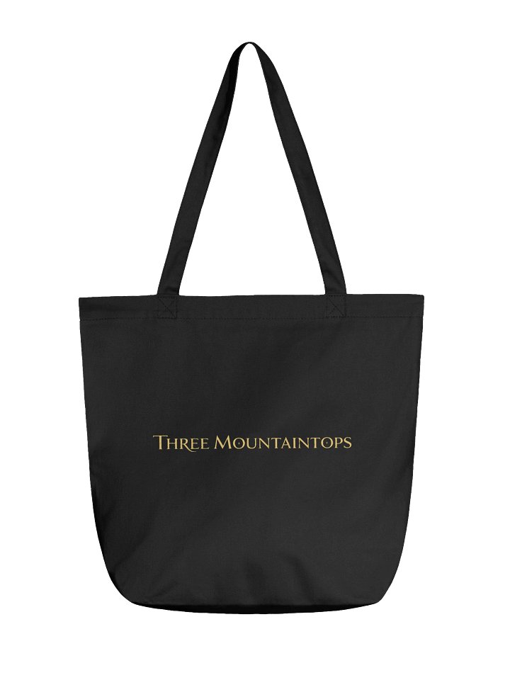 Black Three Mountaintops tote bag